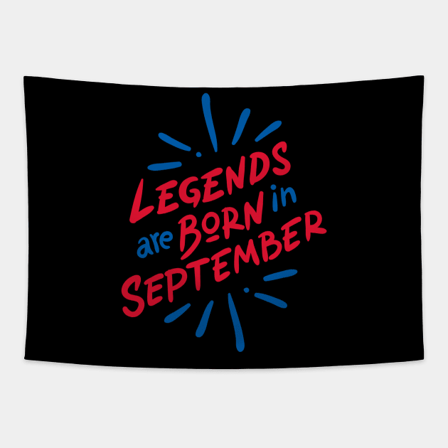 legends are born in september Tapestry by yazriltri_dsgn