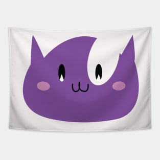 Happy Purple Kitty Tapestry