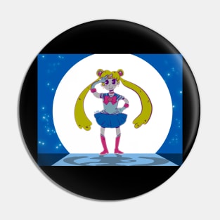 Retro Usagi (and  moon) Pin