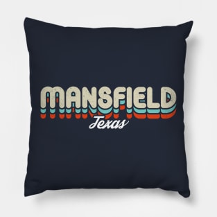 Retro Mansfield Texas Pillow