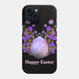 Happy easter, easter egg with flowers Phone Case