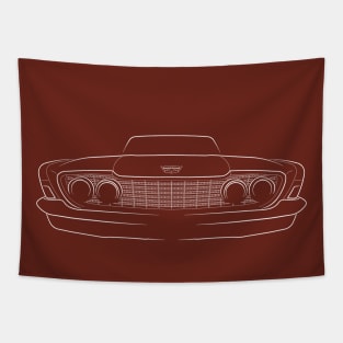 1960 Ford Starliner - front stencil, white Tapestry