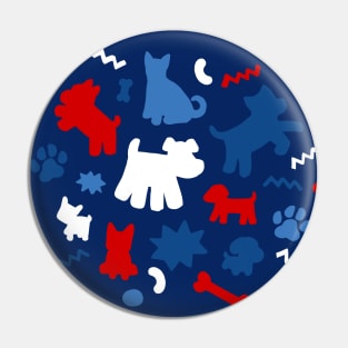 Simple Dogs in maritime colors Pin