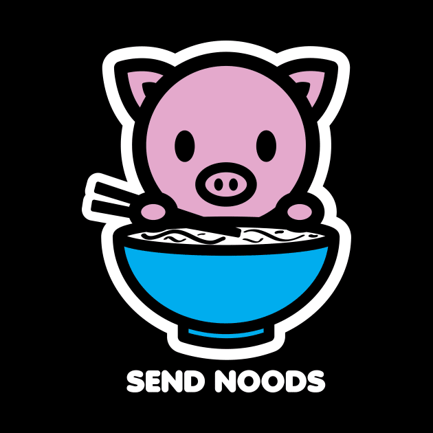 Year Of The Pig Send Noods Pho Ramen Funny Cute Animal Lover Bambu Brand by Bambu