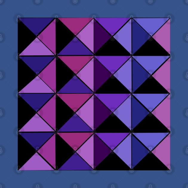 3D Illusion Squared - Violet Blue by Esprit-Mystique