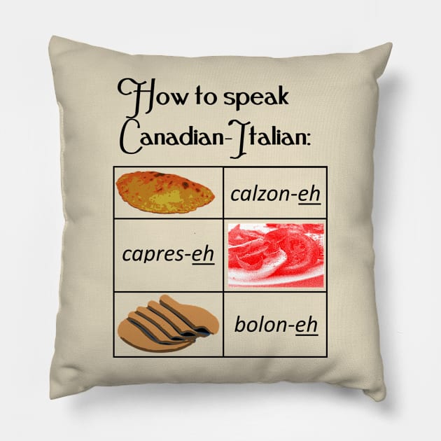 How to speak Canadian-Italian Pillow by amigaboy