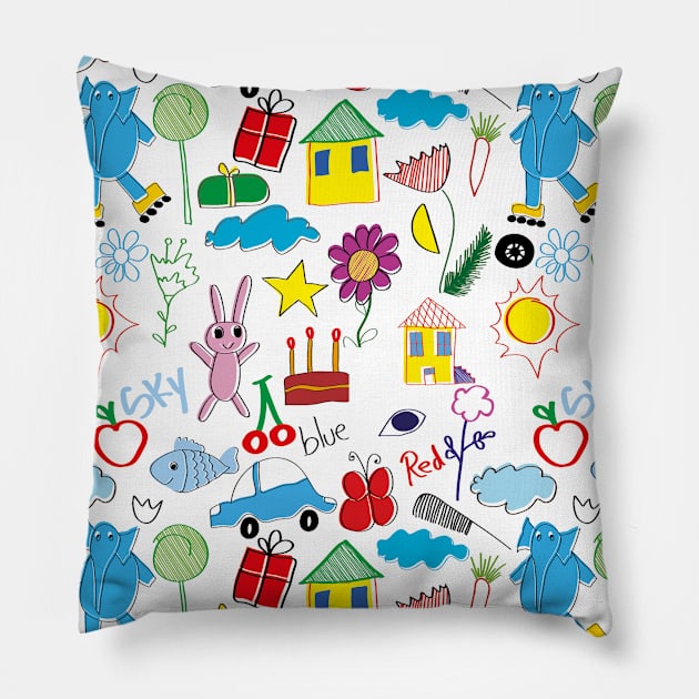 Retro Vintage 146 Pillow by RainerDesign