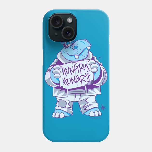 Hungry Hippo Phone Case by elblackbat