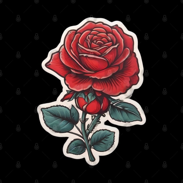 Red Flower Sticker by SPIT-36