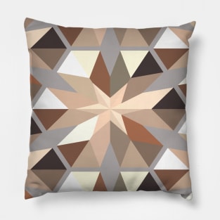 Geometric Natural Colors Pattern Pillow