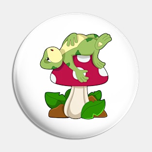 Frog at Sleeping with Mushroom Pin