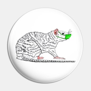 Rat Mask Corona Virus vaccine Pin