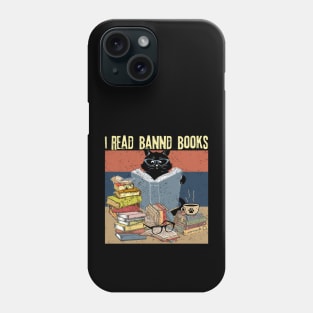 Cat I Read Banned Books Phone Case