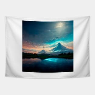 Moonlit Mountain Tapestry