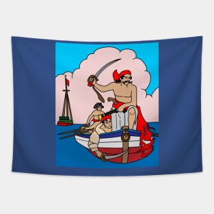 Pirate Pirate Ship Treasure Island Tapestry