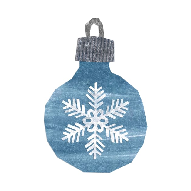 Bauble - Blue small snowflake by Babban Gaelg