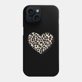 Heart Filled with Tan Cheetah Print Phone Case