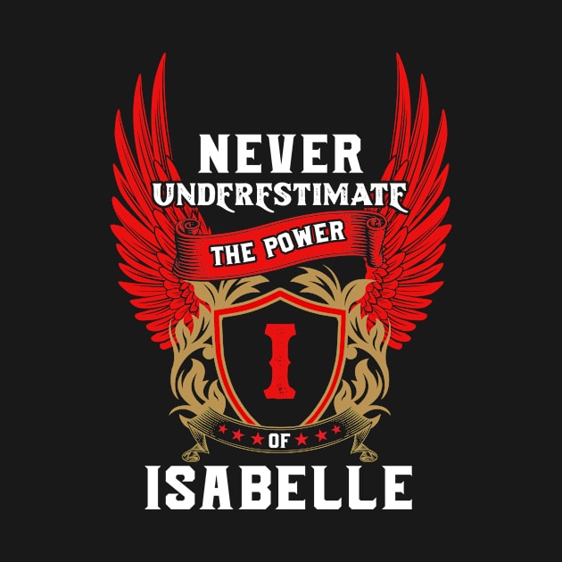 Never Underestimate The Power Isabelle - Isabelle First Name Tshirt Funny Gifts by dmitriytewzir