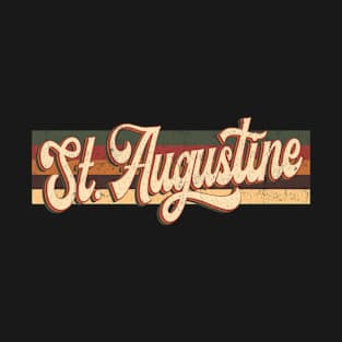 St Augustine Florida Retro Vintage 70s 80s Design T-Shirt