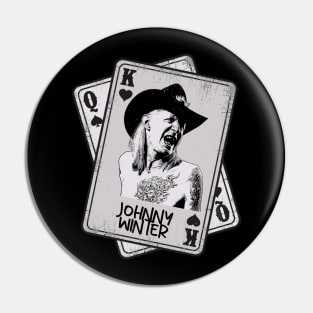 Retro Johnny Winter Card Style Pin