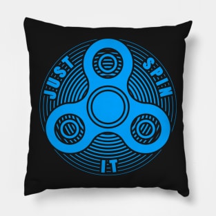 Fidget Spinner Azure Rounded Pillow