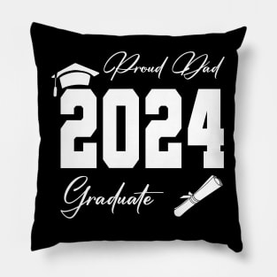 proud dad graduate class of 2024 funny senior Pillow