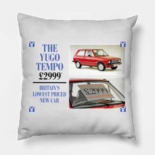 YUGO - Britain's Lowest Priced New Car Pillow