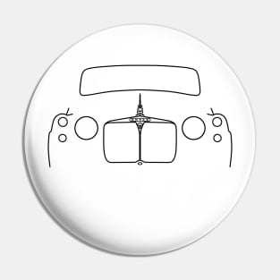 Rover P4 classic car outline graphic (black) Pin