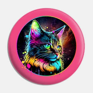 Maine Coon Kitten - Cosmic Clouds Pin