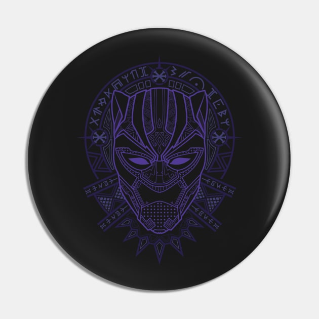 Black Panther Shirt (Purple) Pin by tinman888