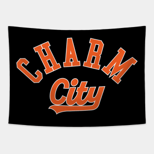 Baltimore Charm City Baseball Tee: Hit a Home Run with City Pride! Tapestry