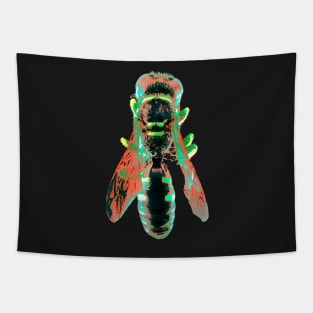 Abstract green bee Tapestry