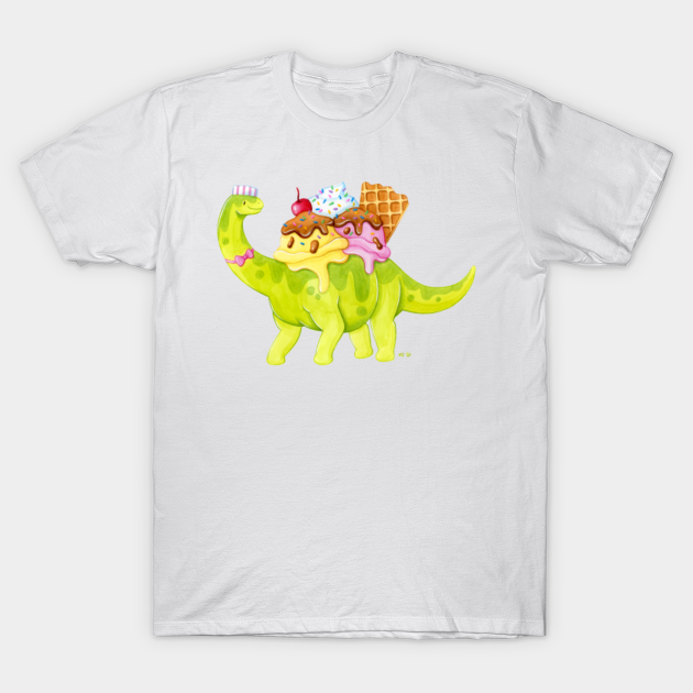 Discover Sundaesaurus | Dessert Dino - Dinosaur - T-Shirt