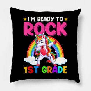 Im Ready To Rock 1St Grade Unicorn Back To School Pillow