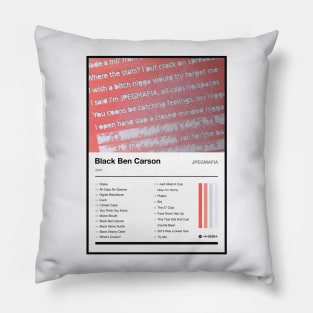 Black Ben Carson Tracklist Pillow