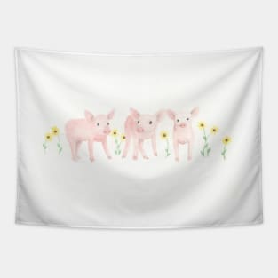 Pigs and Daisies Tapestry