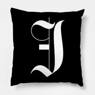 J Gothic letter Pillow