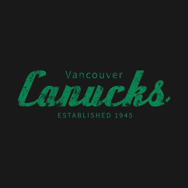 vancouver canucks vintage hockey by AksarART