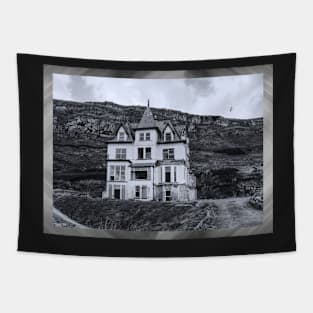 Old House in Welsh Cliffs Tapestry