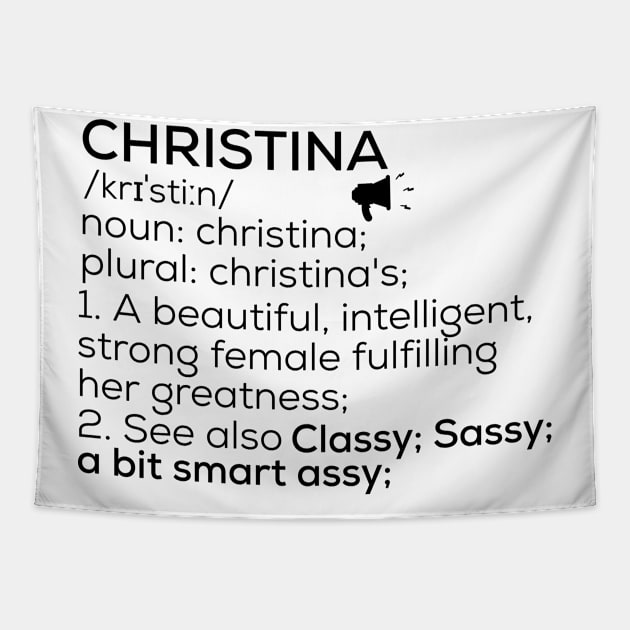 Christina Name Definition Christina Female Name Tapestry by TeeLogic