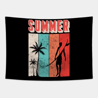 Summer surfing vintage Tapestry