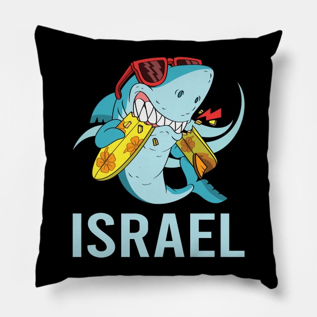 Funny Shark - Israel Name Pillow by songuk