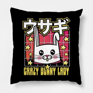 Crazy Bunny Lady Pillow