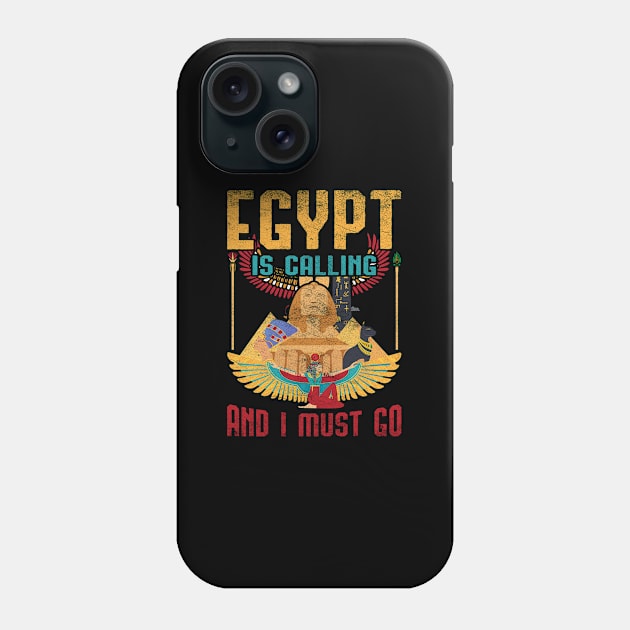 Egypt Is Calling Vintage Pharaoh Egyptian Phone Case by shirtsyoulike