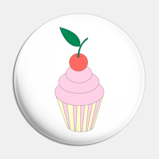 Pink Cupcake With Cherry On Top Digital Art | Melanie Jensen Illustrations Pin