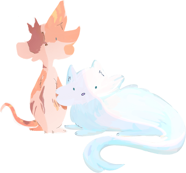 Brightheart and Cloudtail Kids T-Shirt by Karatefinch