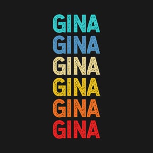 Gina Name Vintage Retro Custom Gift Named Gina T-Shirt