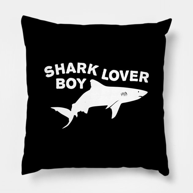 Shark lover boy Pillow by TMBTM