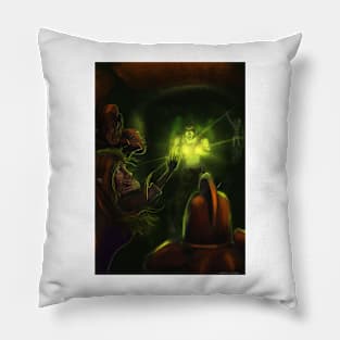 Warlock's Demise - Dungeons and Dragons Illustration Pillow