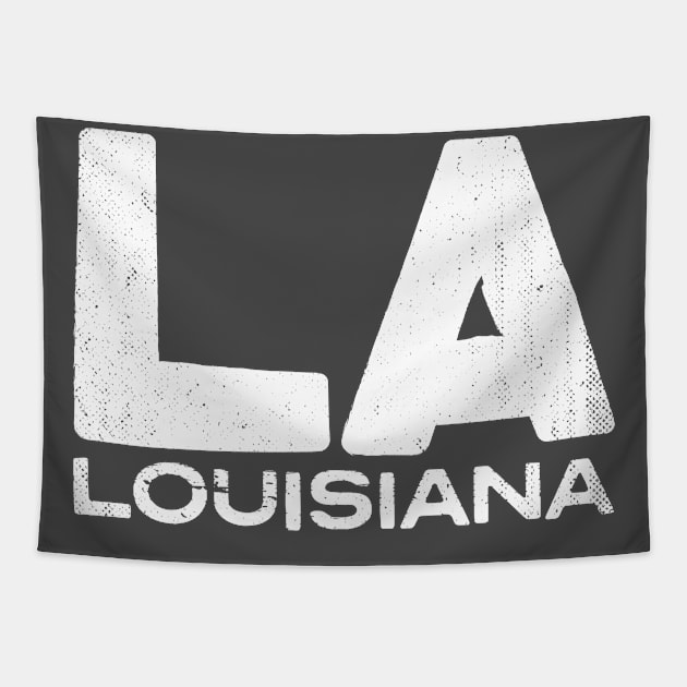 LA Louisiana State Vintage Typography Tapestry by Commykaze